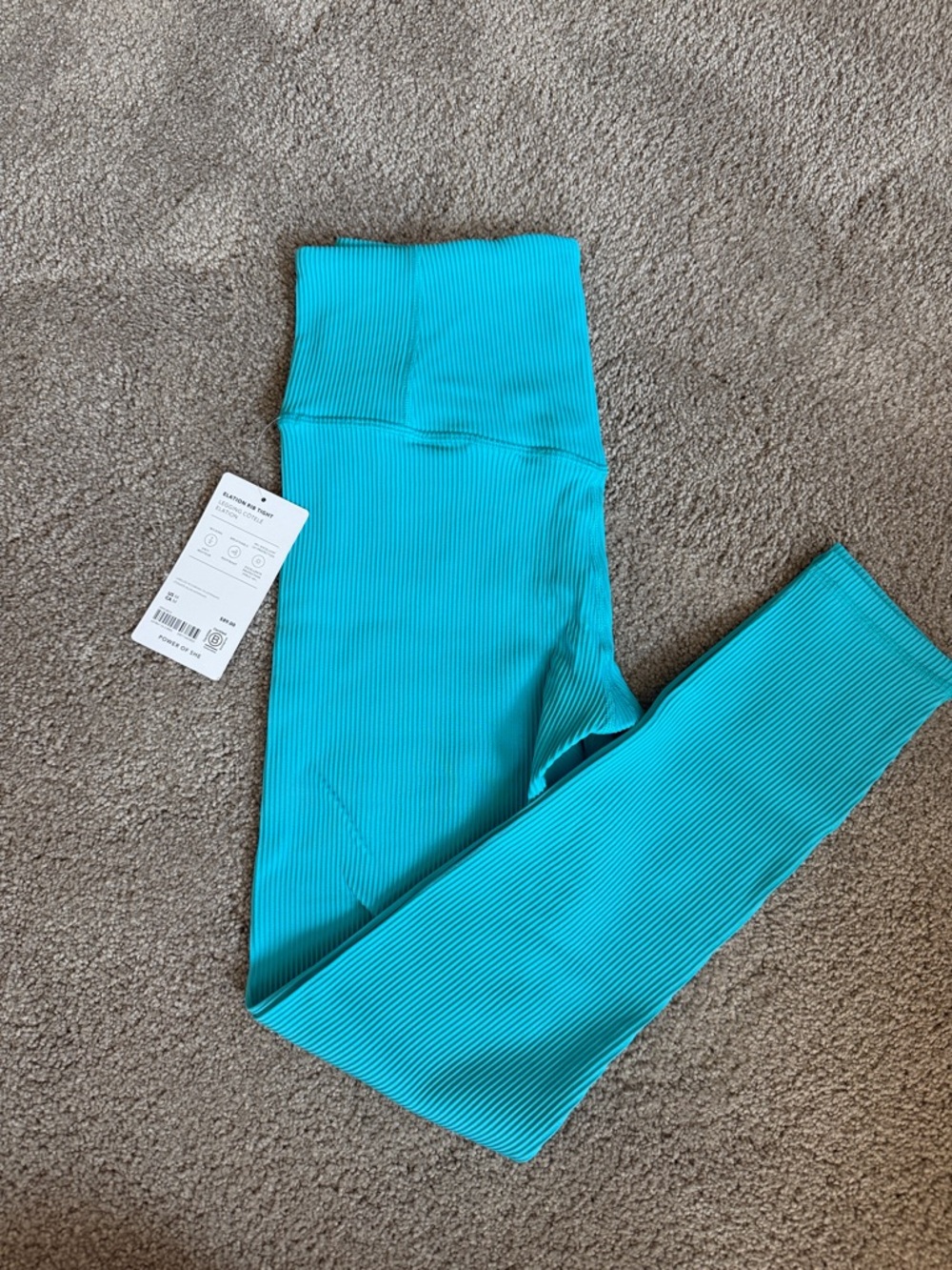 Athena women’s elation Ribbed Leggings in blue
